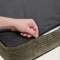 Charger l'image dans la visionneuse de la galerie, Patomia green corduroy dog bed with a removable cover and zipper detail for easy cleaning