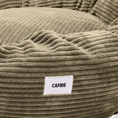 Charger l'image dans la visionneuse de la galerie, Patomia Nuba green corduroy dog bed with soft plush texture and a white brand label