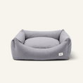 Charger l'image dans la visionneuse de la galerie, Patomia Snozy grey dog bed with soft polyester fabric and removable recycled foam cushion for comfort