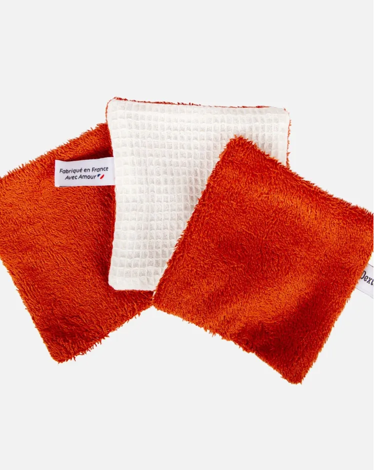 lingettes lavables rouge Dexter & Mango
