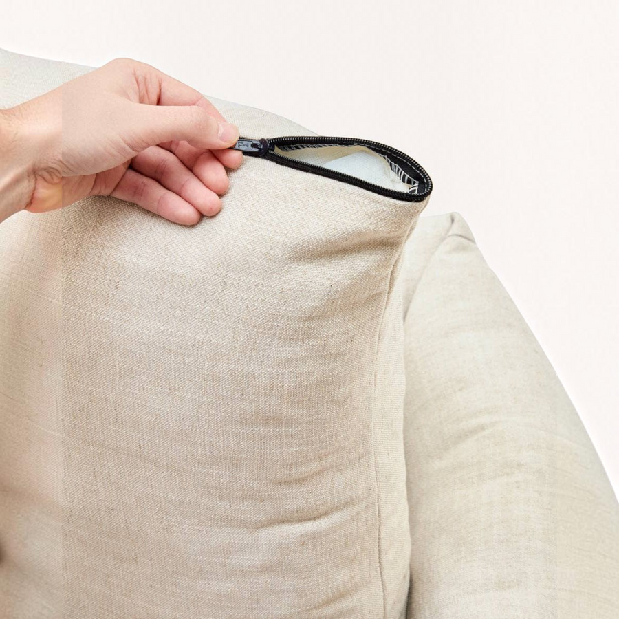 Montre que le couchage en lin Cafide est déhoussable