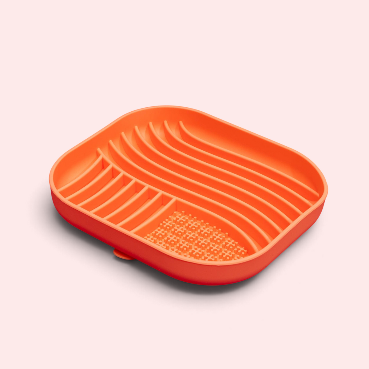 Patomia coral silicone slow feeder lick mat with wavy texture and suction cups for dogs and cats