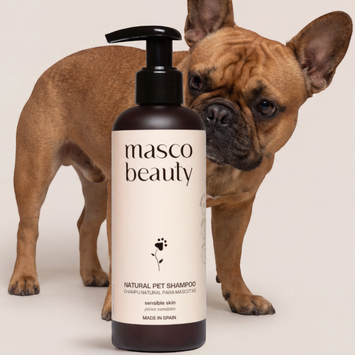 Patomia Masco Beauty natural aloe vera purifying shampoo for dogs and cats with sensitive skin in a 250ml bottle