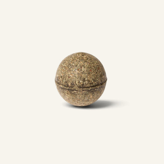 Patomia catnip ball made of 100% natural dried and compacted catnip for feline stimulation and play
