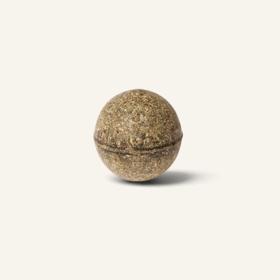 Patomia catnip ball made of 100% natural dried and compacted catnip for feline stimulation and play