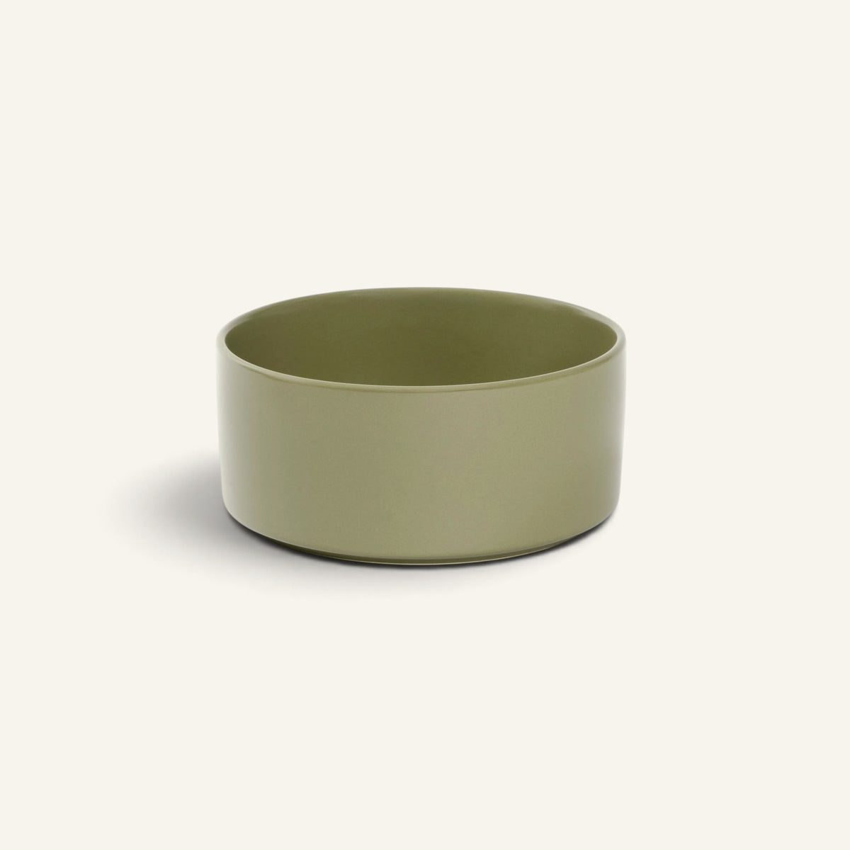 Patomia Oli green ceramic dog bowl with a minimalist design and non-slip base for stable feeding