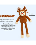 Charger l'image dans la visionneuse de la galerie, Patomia plush reindeer dog toy with a hidden bouncy ball inside for interactive play
