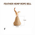 Charger l'image dans la visionneuse de la galerie, Patomia natural sisal rope cat toy with feathers and bell, shaped like a bell for interactive play and scratching.

