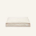 Charger l'image dans la visionneuse de la galerie, Patomia square beige dog bed made from breathable linen and viscose blend fabric with recycled foam filling
